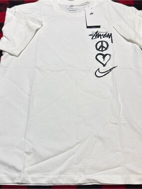 Nike White Crewneck Tee with Subtle Gray Logo